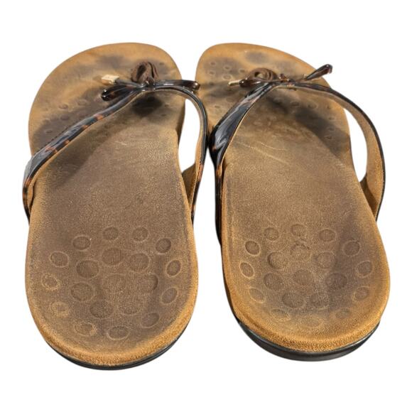 Vionic Bella II Tortoise Flip Flops Women’s Size 9 – Orthotic Sandals Brown - Picture 6 of 7